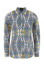 MultiColor Printed Stretch Poplin Shirt 1