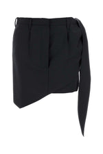 Midnight blue mohair blend mini skirt  1