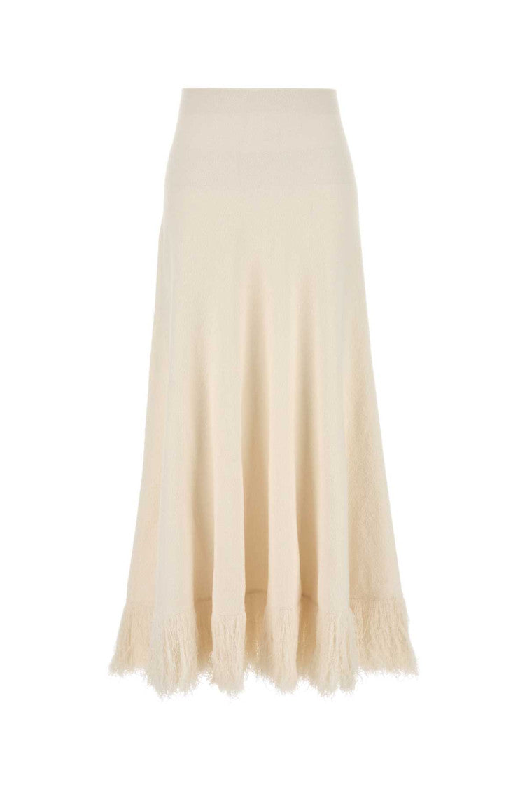 White Boucle Maxi Skirt 1