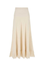 White Boucle Maxi Skirt 1