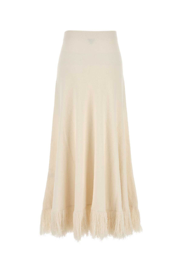 White Boucle Maxi Skirt 2