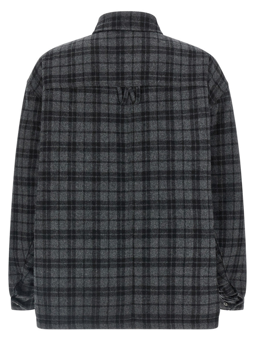 Grey Oversized Checks Shirt 2