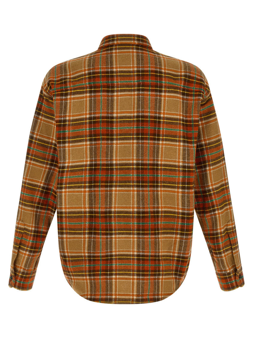 Orange Relaxed Plaid Shirt 2