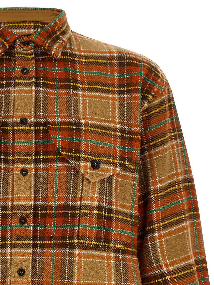 Orange Relaxed Plaid Shirt 3