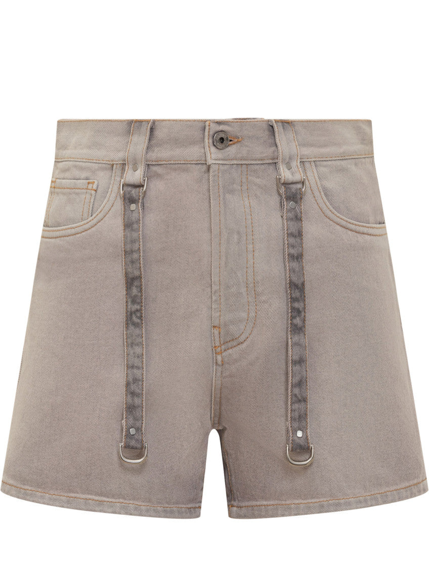 Off White Denim Shorts 1