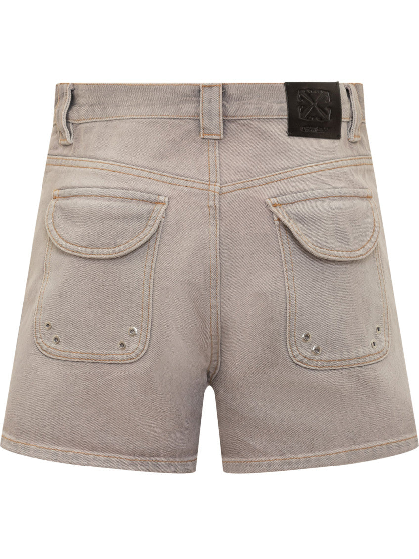 Off White Denim Shorts 2