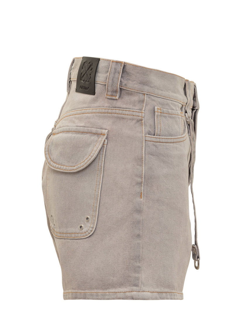 Off White Denim Shorts 4