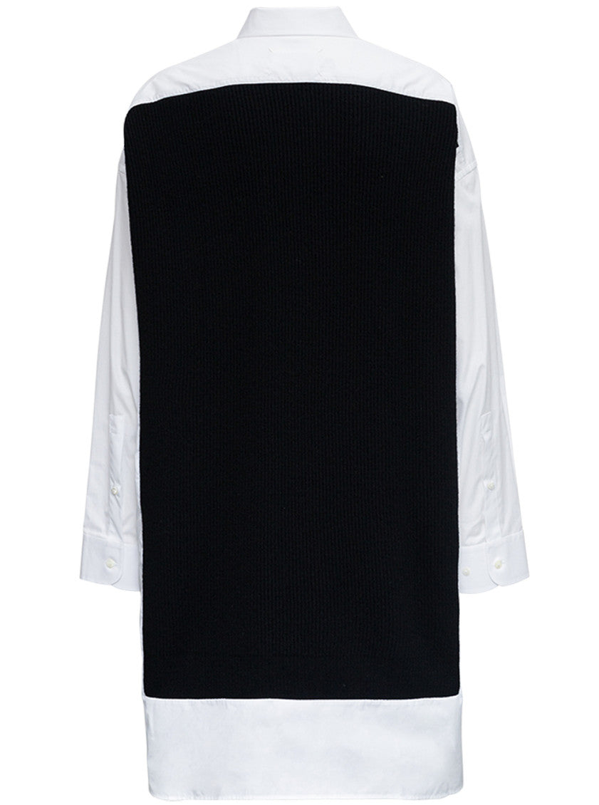BlackWhite Oversized Color Block Shirt 2