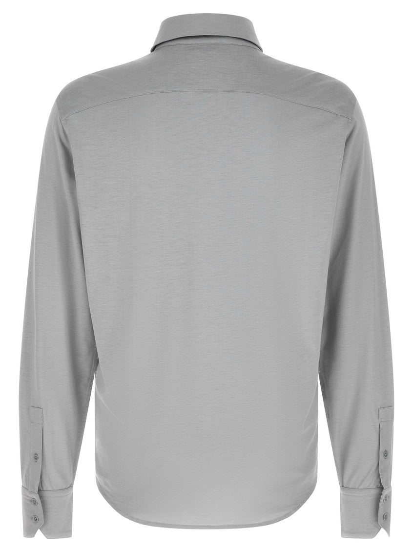 Grey Regular Solid Shirt 2