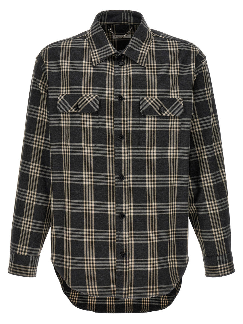 Grey Regular Checks Shirt 1