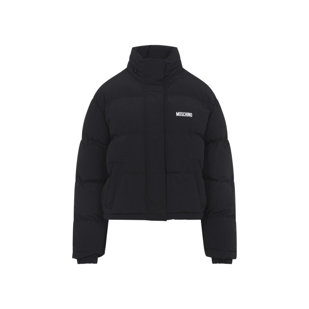 Black Logo Turtle Neck Jacket 1