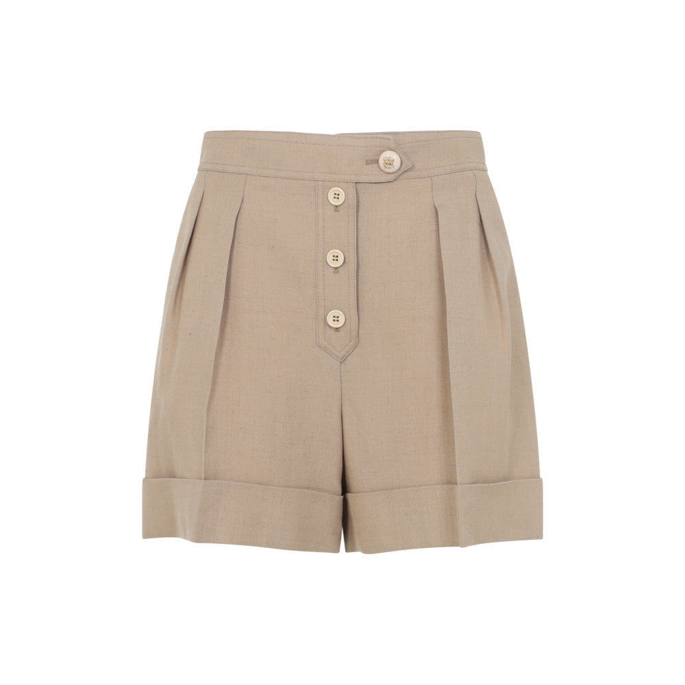 Beige Solid Short 1