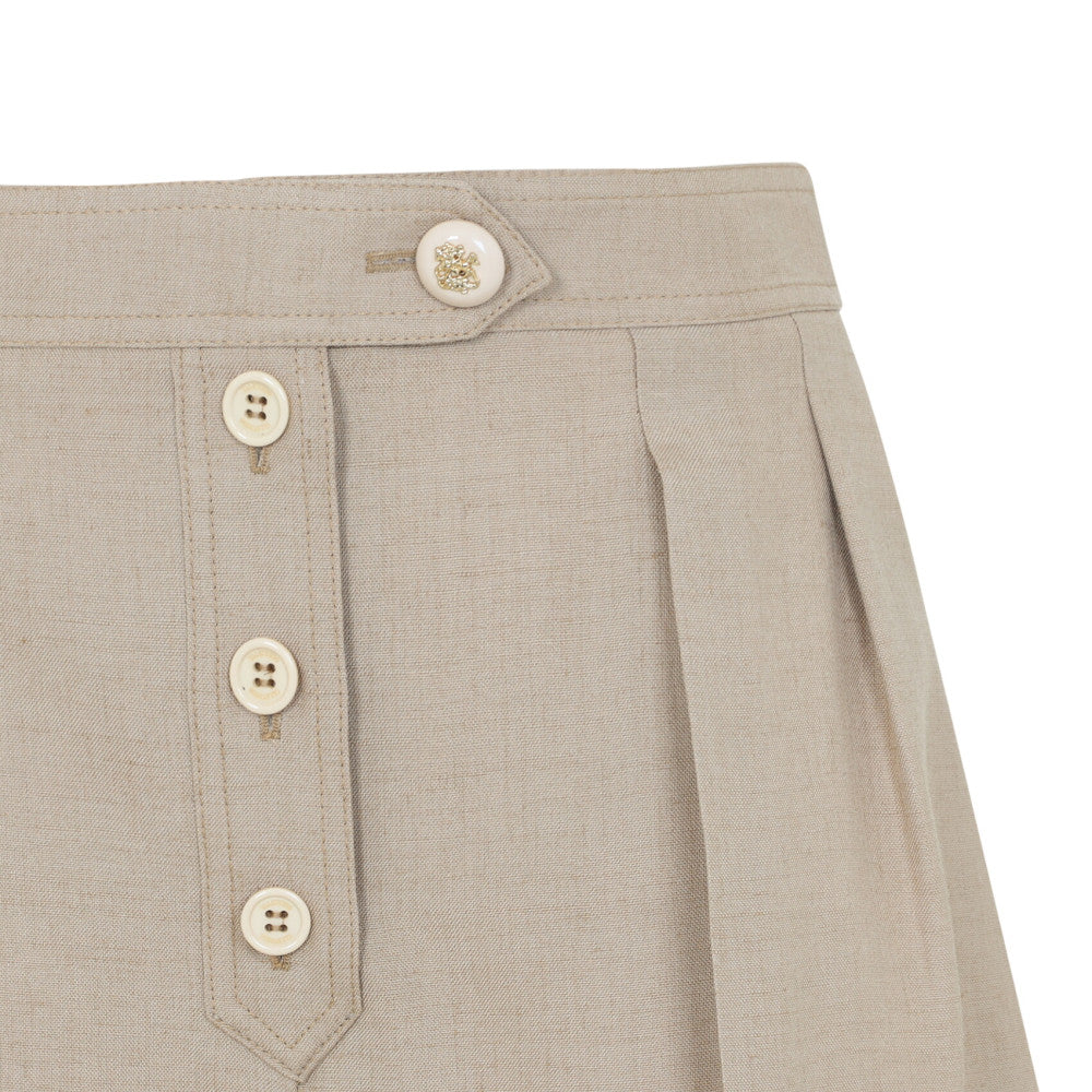 Beige Solid Short 3