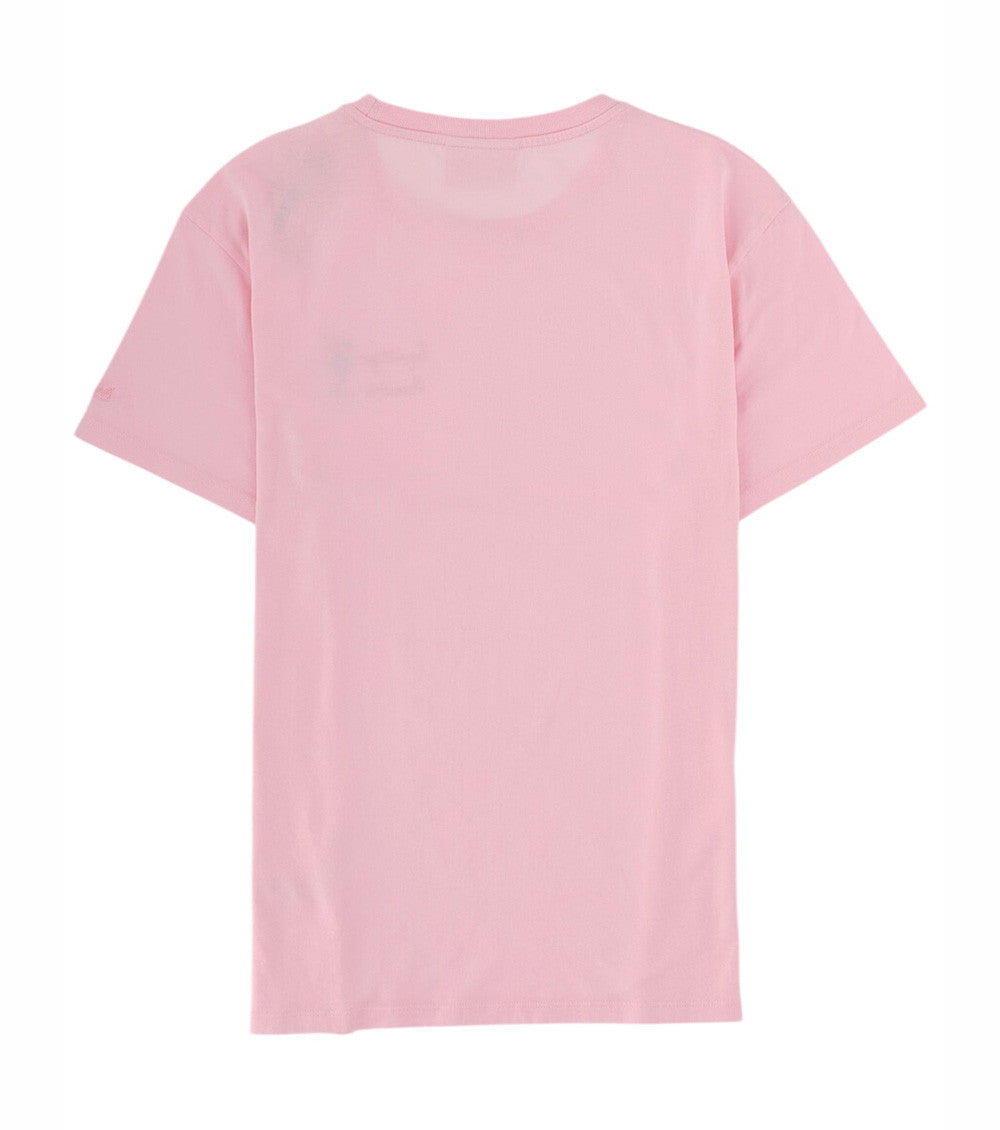 Pink Graphic Crew Neck T-Shirt 2
