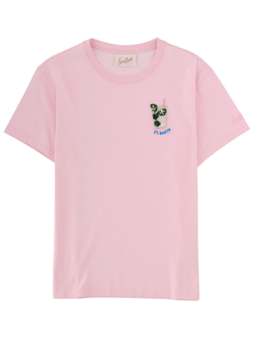 Pink Graphic Crew Neck T-Shirt 1