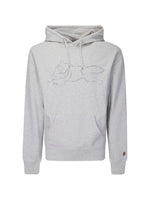 Grey Embellished Logo Hoodie 1