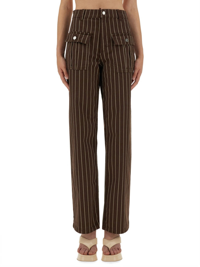 Brown Straight High Rise Jeans 1