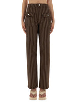 Brown Straight High Rise Jeans 1