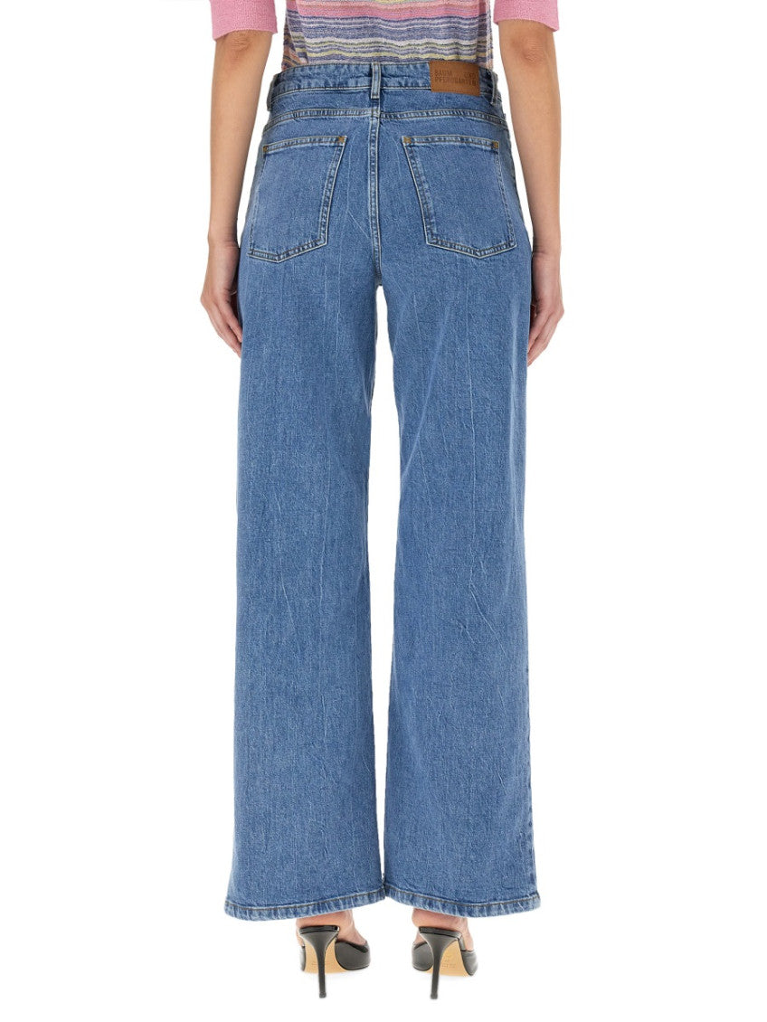 Blue Straight High Rise Jeans 2