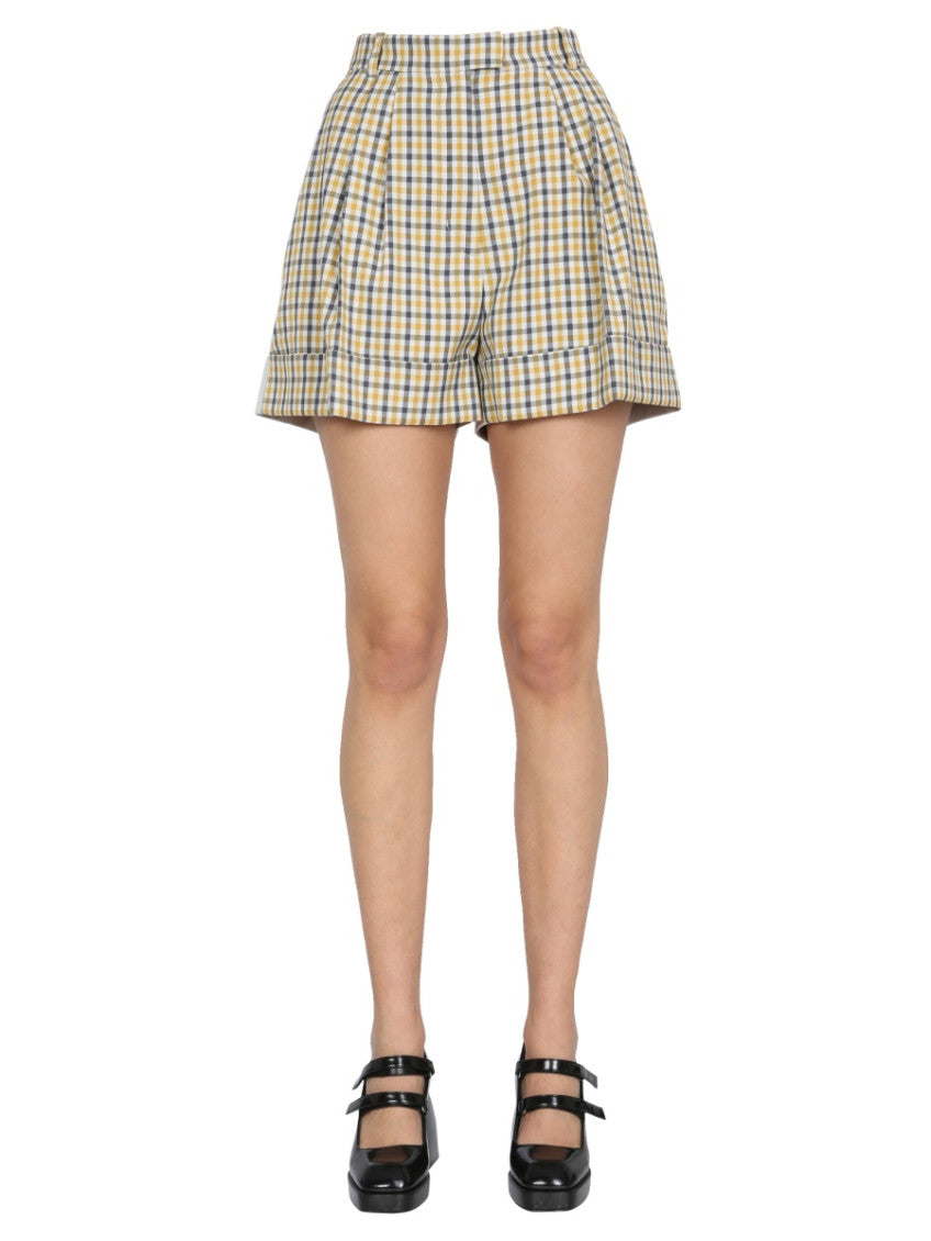 Brown Checks Shorts 1