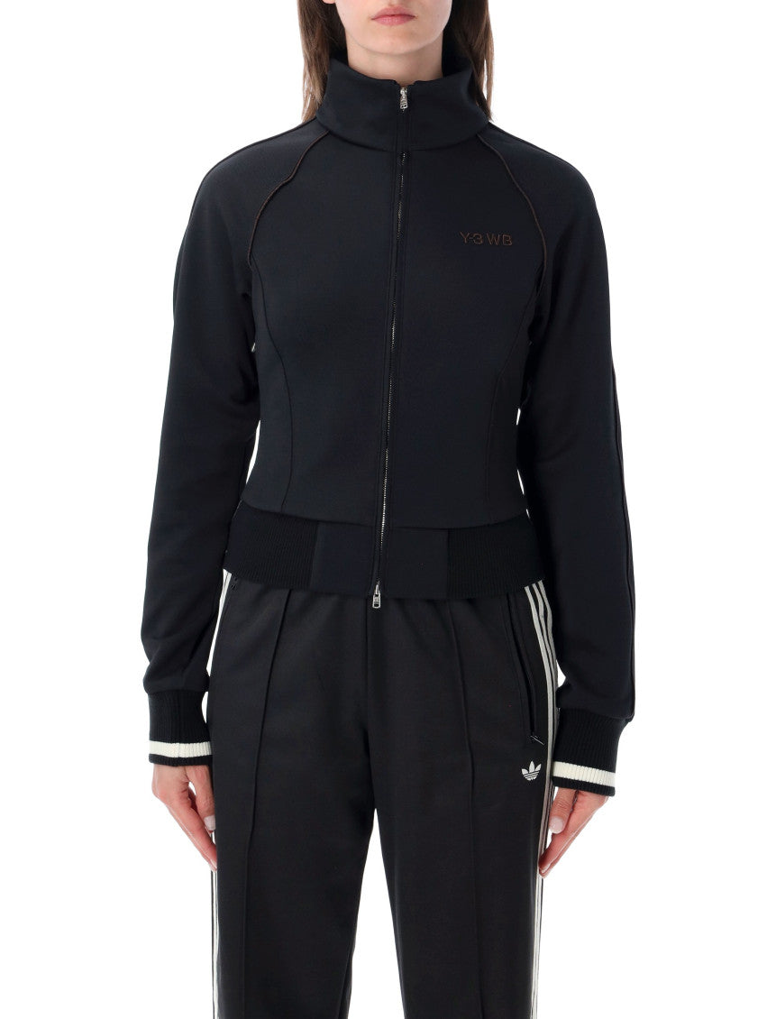 Black Logo Mock Collar Jacket 1