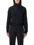 Black Logo Mock Collar Jacket 1