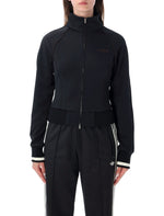 Black Logo Mock Collar Jacket 1