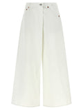 White Loose Low Rise Jeans 1