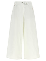 White Loose Low Rise Jeans 1