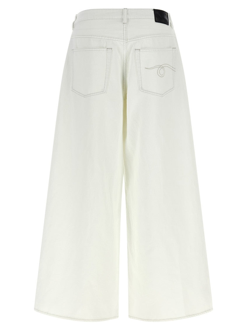 White Loose Low Rise Jeans 2