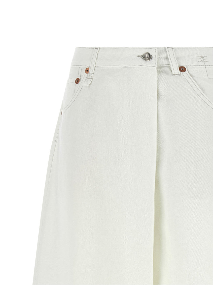 White Loose Low Rise Jeans 3