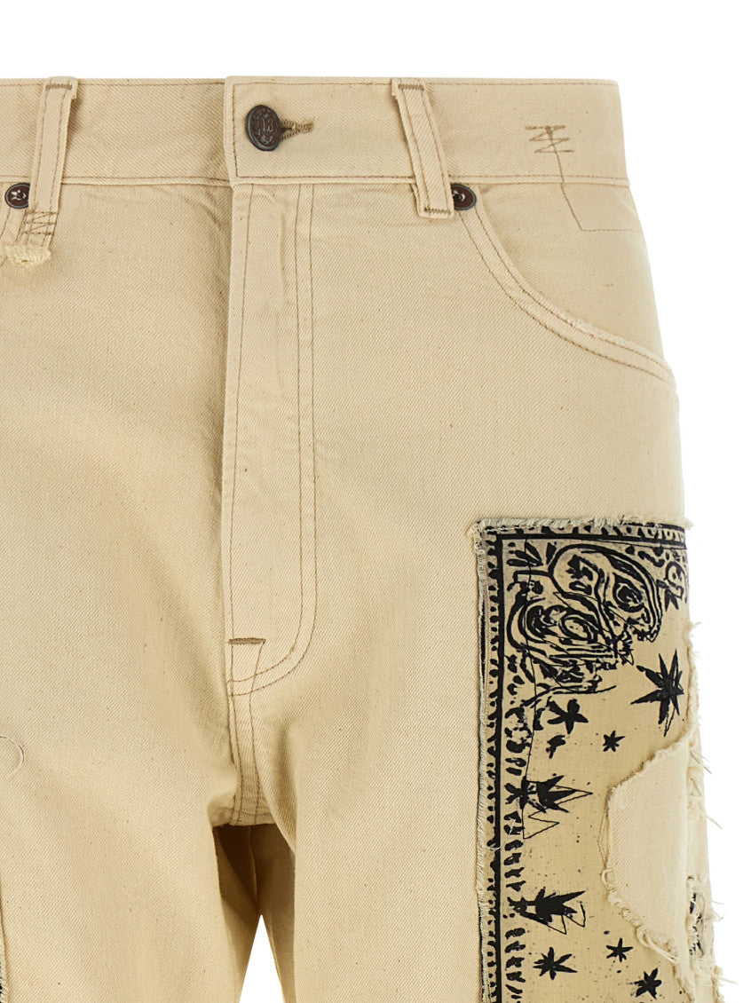 Beige Straight Regular Jeans 4