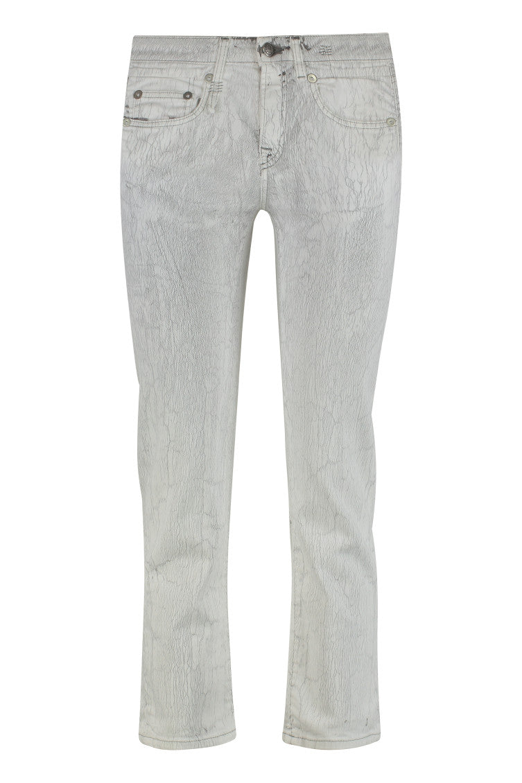 Grey Straight Mid Rise Jeans 1