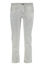 Grey Straight Mid Rise Jeans 1