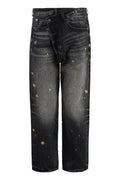 Black Straight Mid Rise Jeans 1