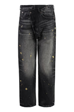 Black Straight Mid Rise Jeans 1