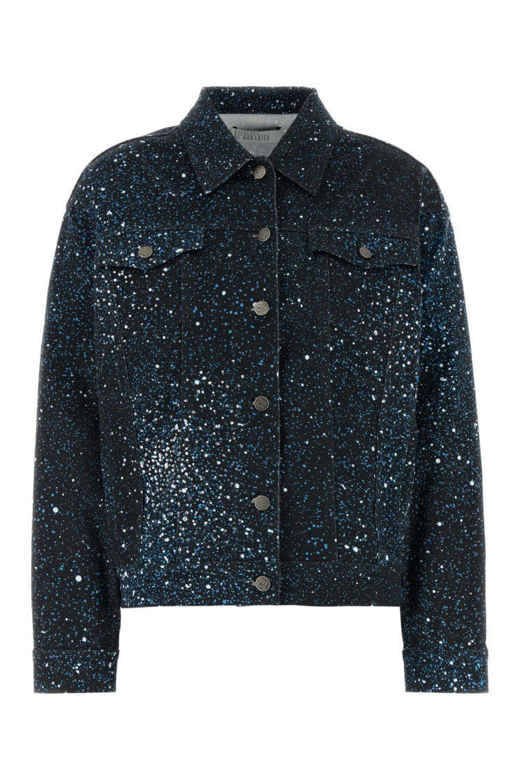 Blue Stretch Denim Jacket 1