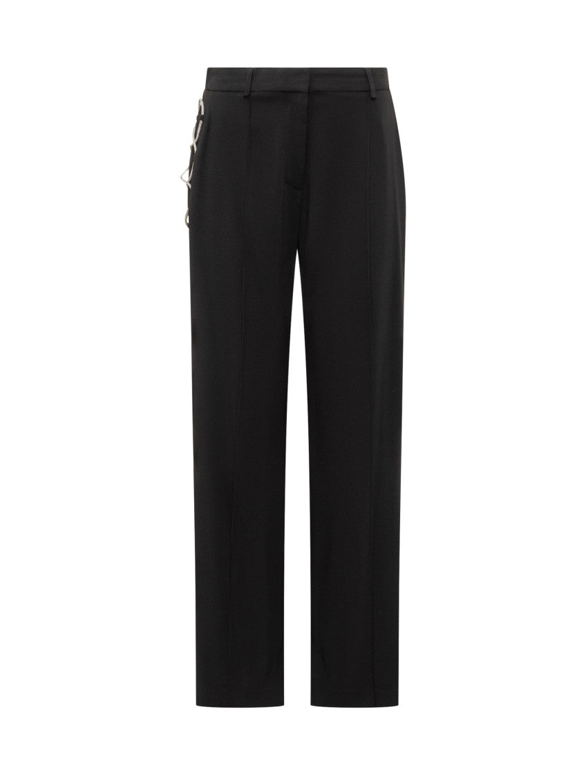 Black Straight Flat Front Pants 1