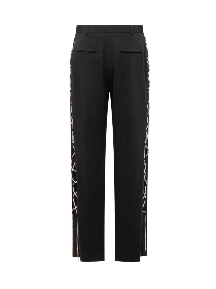 Black Straight Flat Front Pants 2