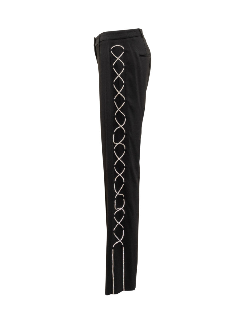 Black Straight Flat Front Pants 3