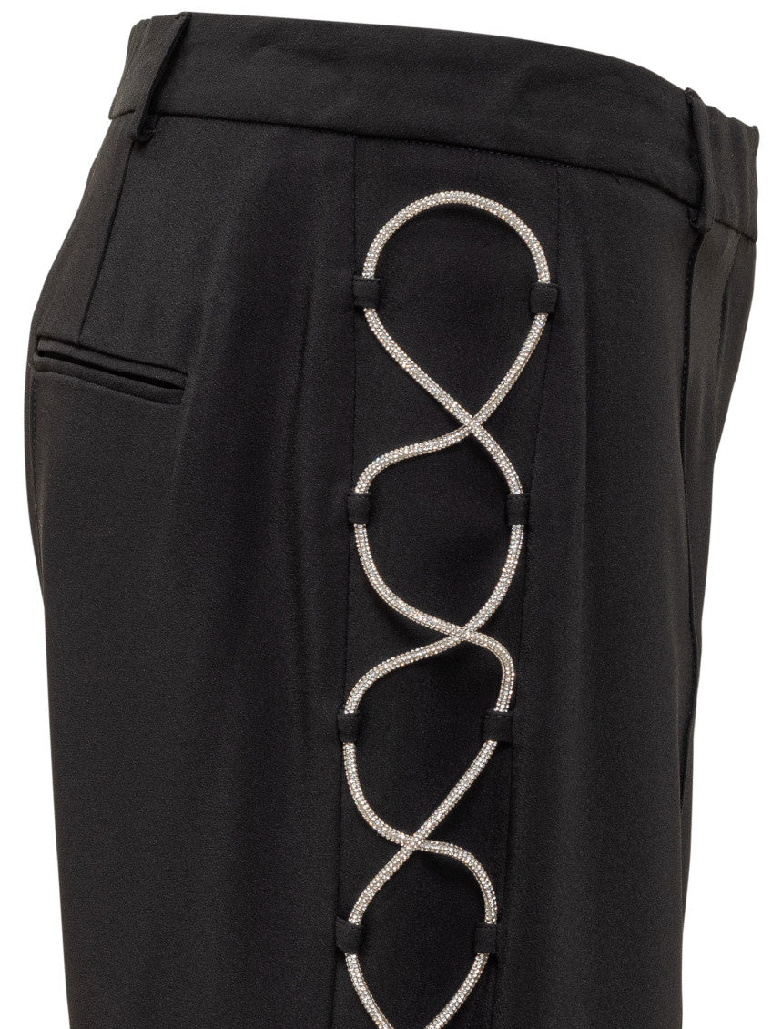 Black Straight Flat Front Pants 4