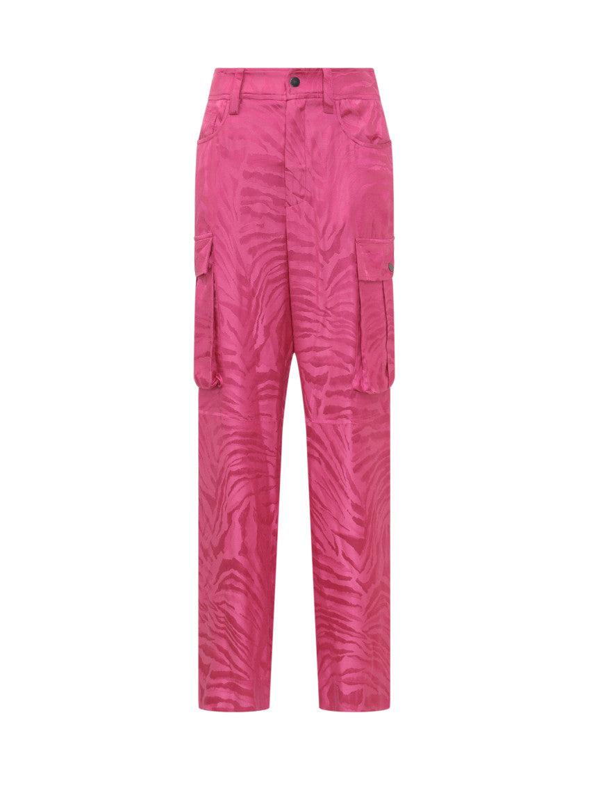 Pink Straight Cargos Pants 1