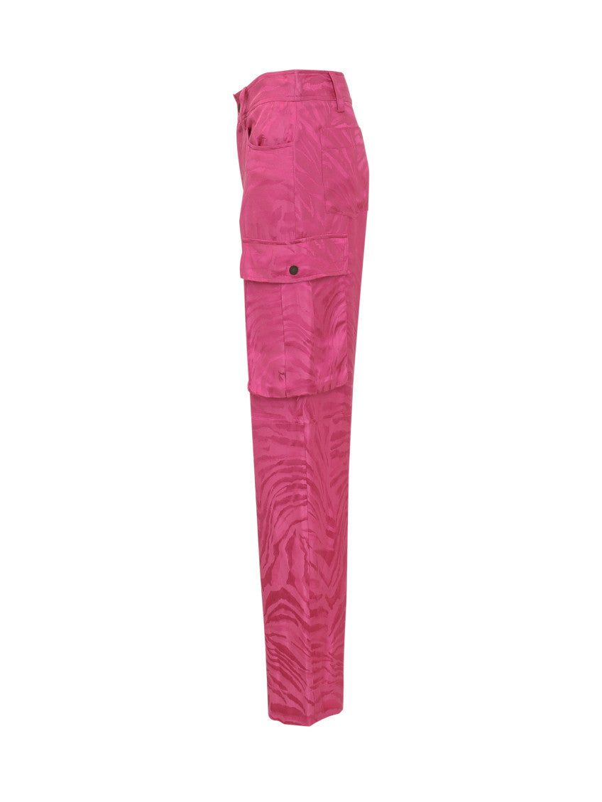 Pink Straight Cargos Pants 3