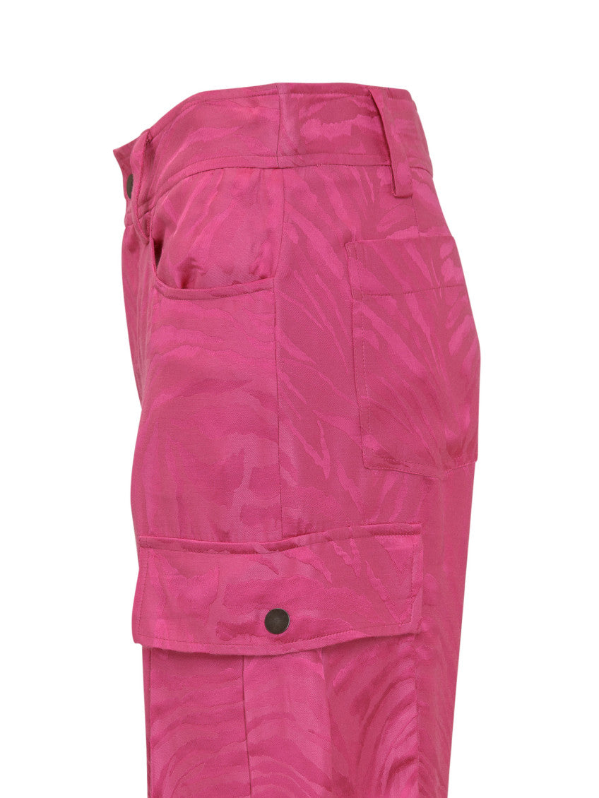 Pink Straight Cargos Pants 4