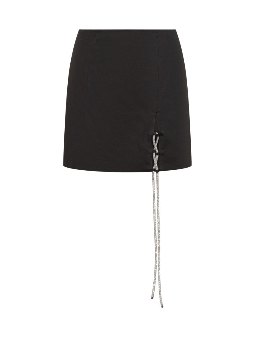 Black Embellished Mini Skirt 1