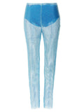 Light Blue Skinny Flat Front Pant 1