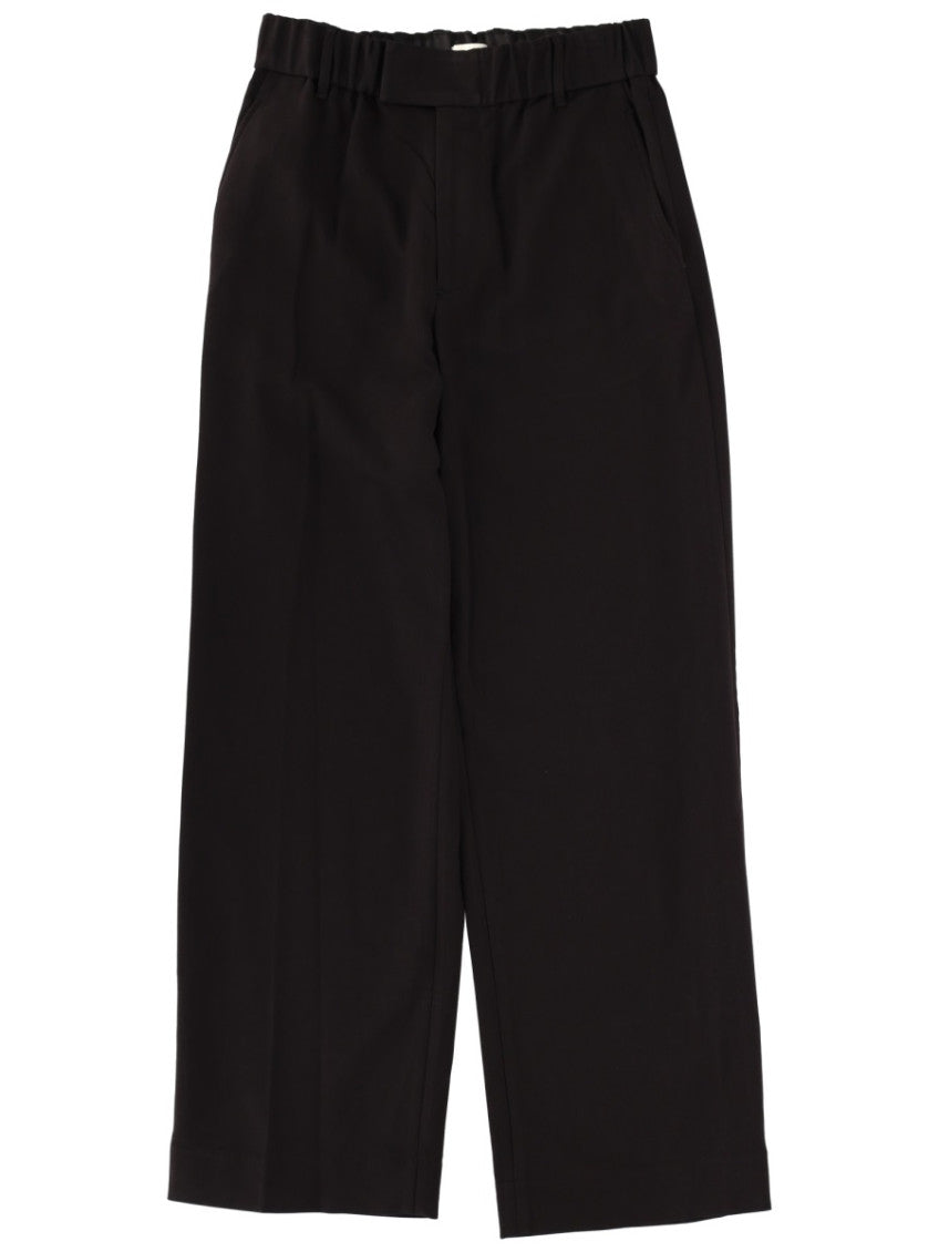Black Straight Flat Front Pants 1