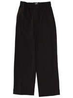 Black Straight Flat Front Pants 1
