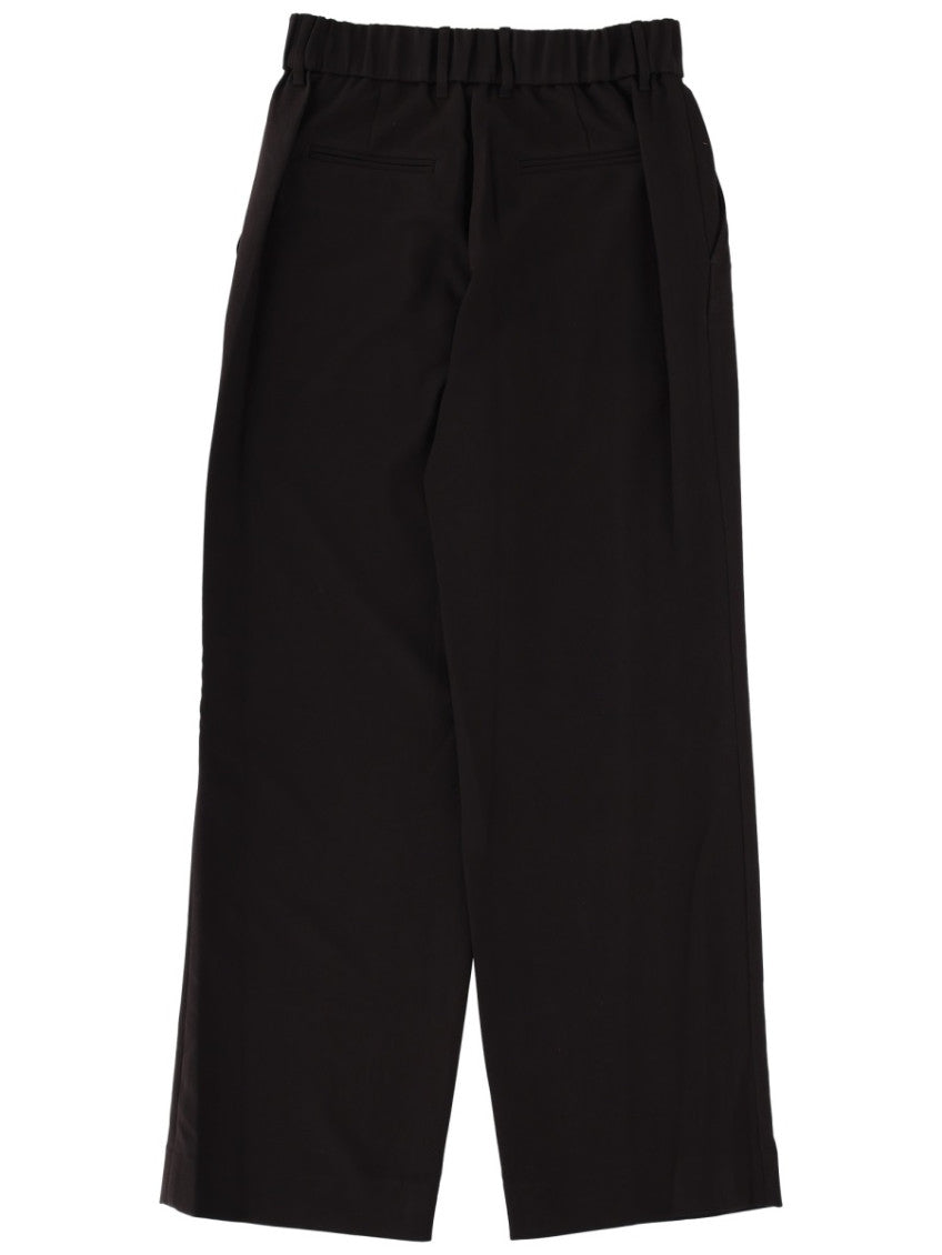 Black Straight Flat Front Pants 2