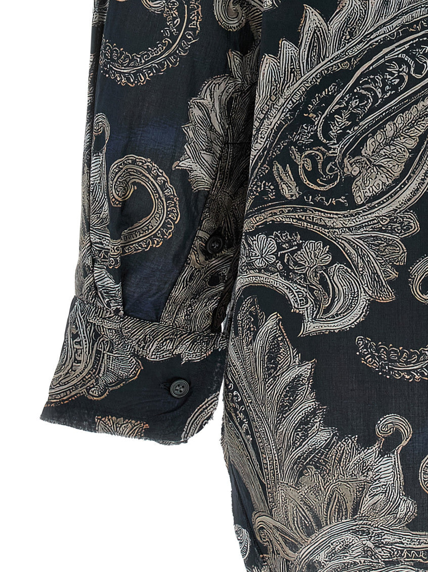 Multicolor Oversized Paisley Shirt 4